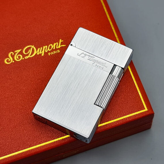 فندک اس تی دوپونت S.T Dupont نقره ای ساده